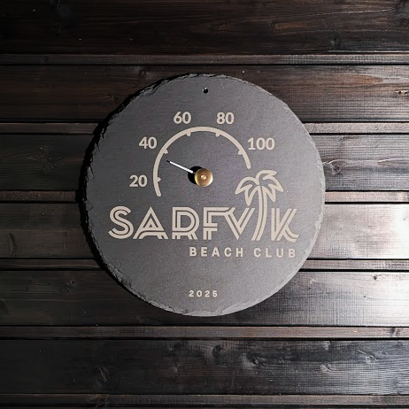 Todella iso liuskekivi saunamittari